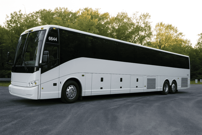 exterior of Charter Bus Rental Queen Creek coach bus