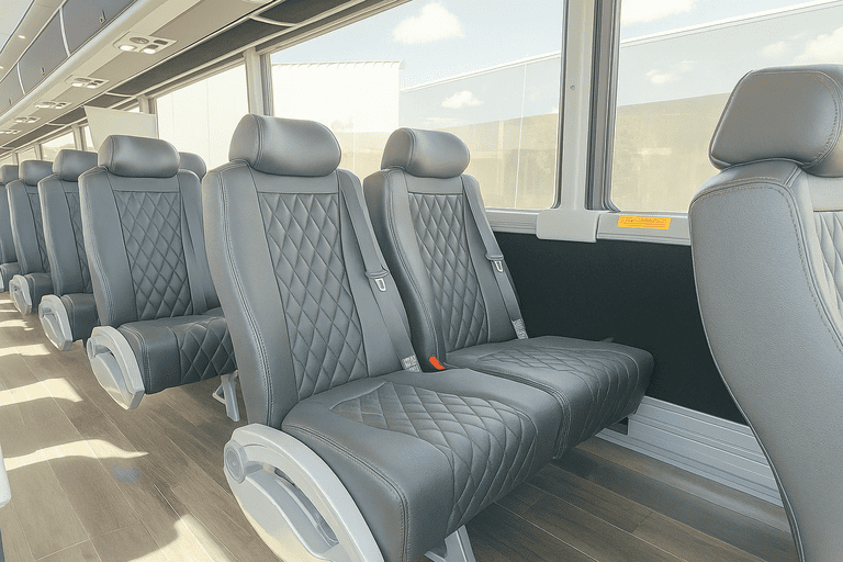 interior of Charter Bus Rental Queen Creek charter bus